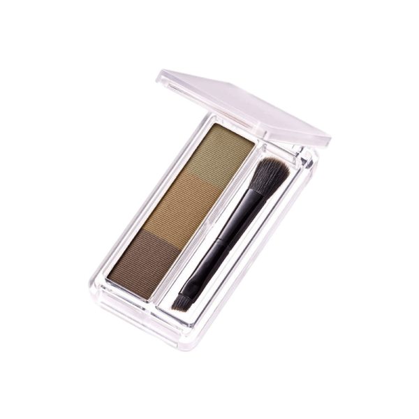 CHIFURE Long-Lasting 3-Color Eyebrow Powder GR30 Green Brown 2.7g