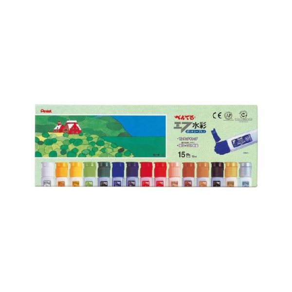 Pentel Watercolor Brushes for Kids, 8 Colors/15 Colors