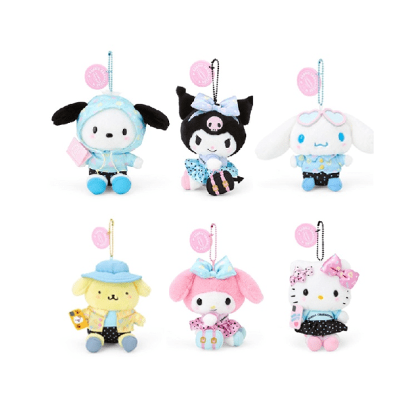 SANRIO Retro Travel Series Plush Keychains – Multiple Styles Available