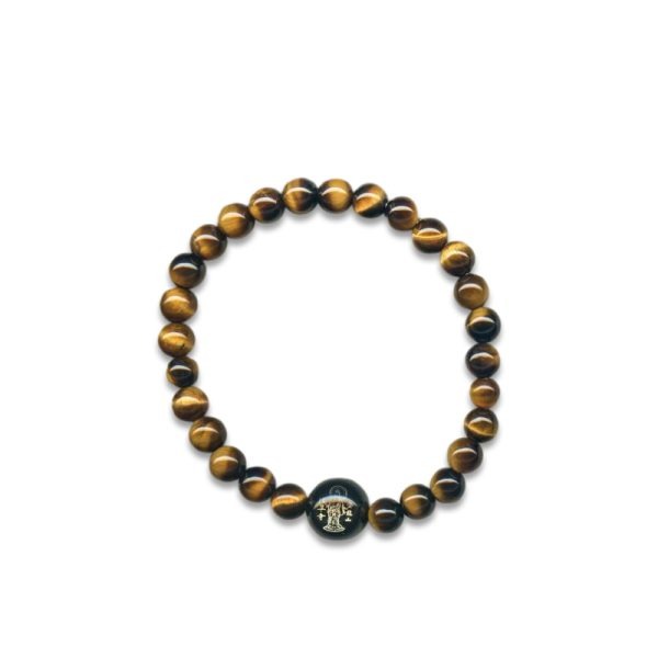 Japanese-style Japanese style Sensoji Temple praying for good luck to realize the wish transfer beads tiger eye stone bracelet