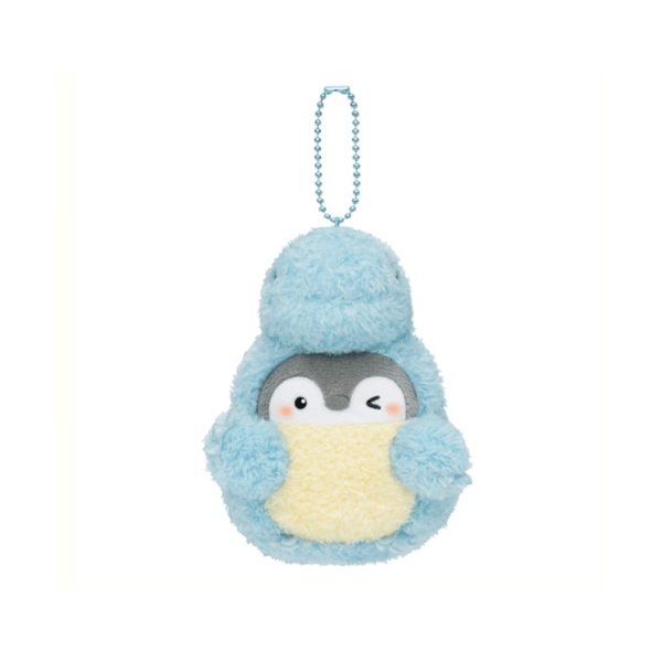 Koupenchan Positive Energy Penguin Plush Keychain – Transforms into a Stegosaurus/Tyrannosaurus Rex
