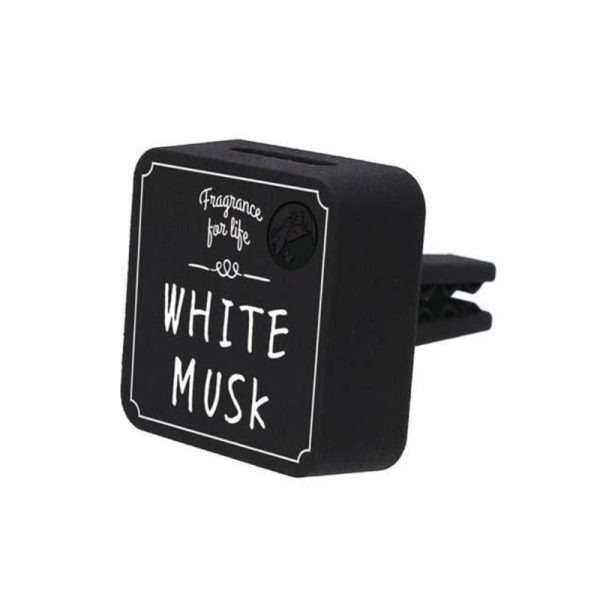 JOHN’S BLEND Clip-on Car Air Freshener, White Musk, 1 piece