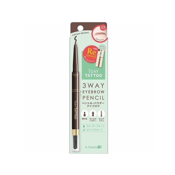 K-Palette 3-in-1 Eyebrow Pencil 03  1 pc