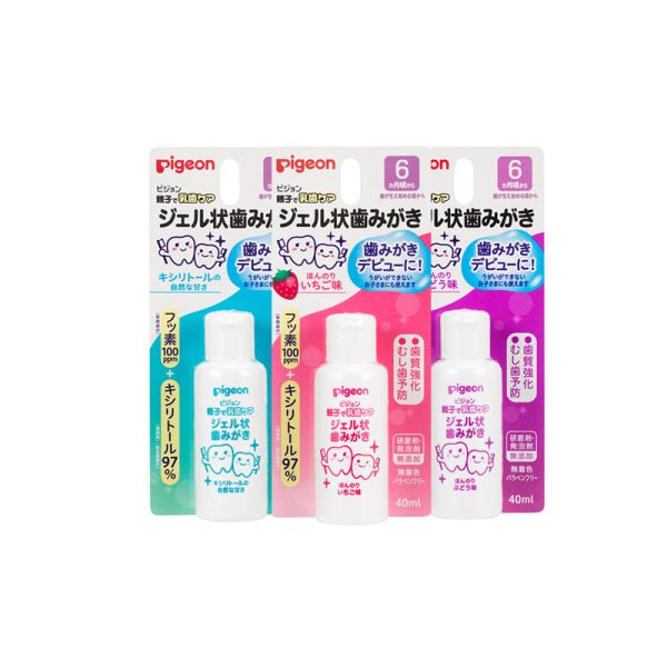 PIGEON Baby Xylitol Gel Toothpaste Teething Care Safe to Swallow 6+ Months