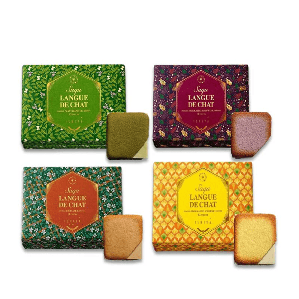 ISHIYA Caramel Saqu Langue De Chat Cookies 12 pcs