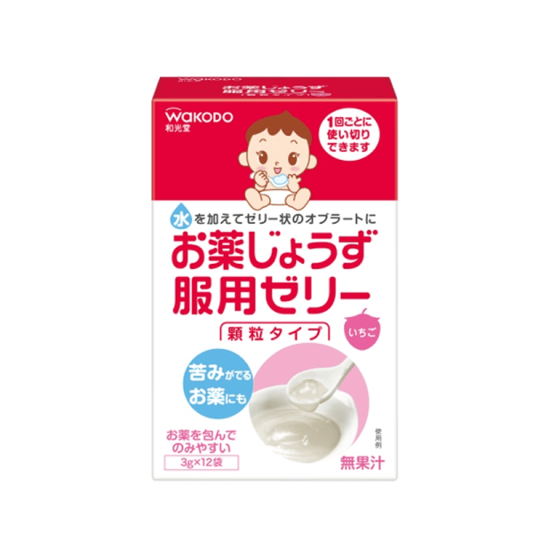 WAKODO Powdered Strawberry Jelly (for Infant Medicine) 3 g x 12 pcs
