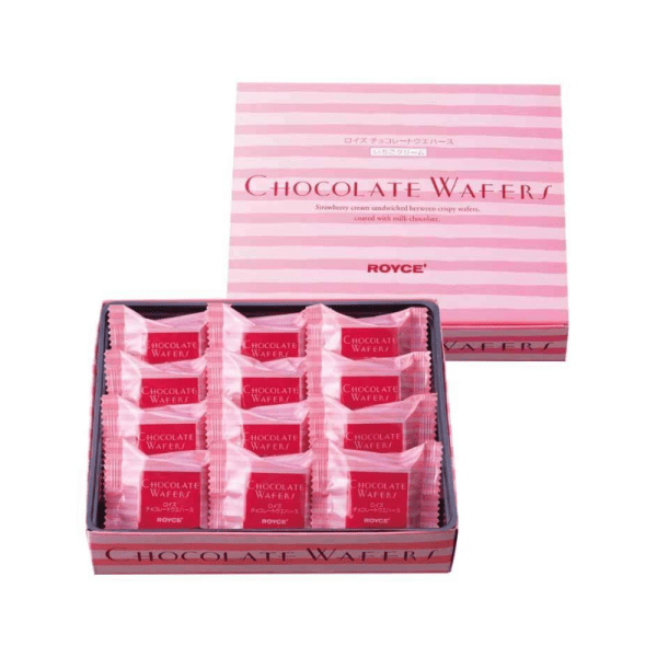 ROYCE Hazelnut Chocolate Wafers (12-pack) – Matcha/Strawberry/Chocolate/Tiramisu Flavors