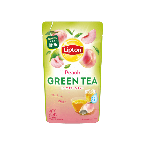 LIPTON cold bubble peach green tea 14 bags