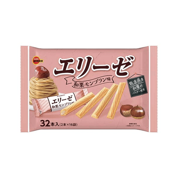 BOURBON Japanese Chestnut Mont Blanc Flavor 2 pieces x 16 bags 115g
