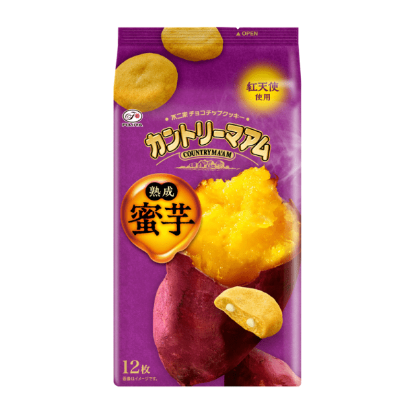 FUJIYA Cookies, Aged Sweet Potato Flavor, 12 Pieces