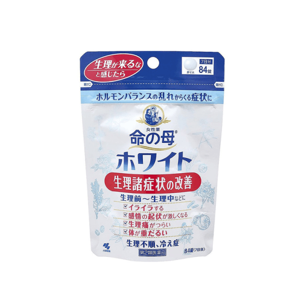 KOBAYASHI Inochi no Haha White PMS and Menstrual Pain Relief Supplement 84/180/360 pcs