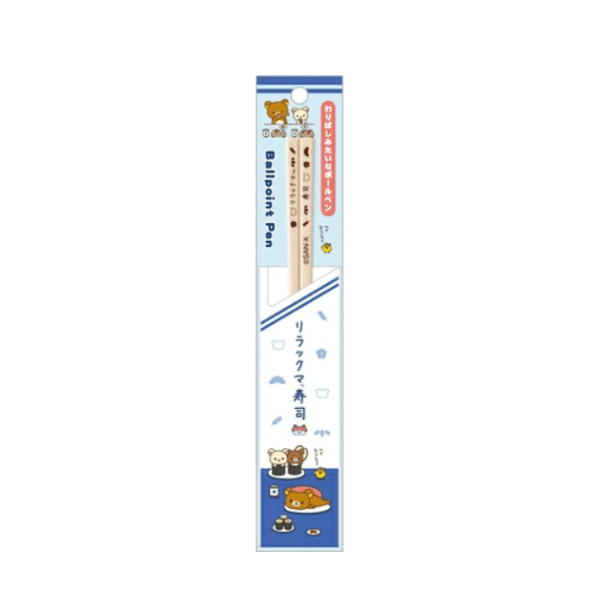 SAN-X Rilakkuma Chopstick-Shaped Ballpoint Pen, 0.7mm, Black