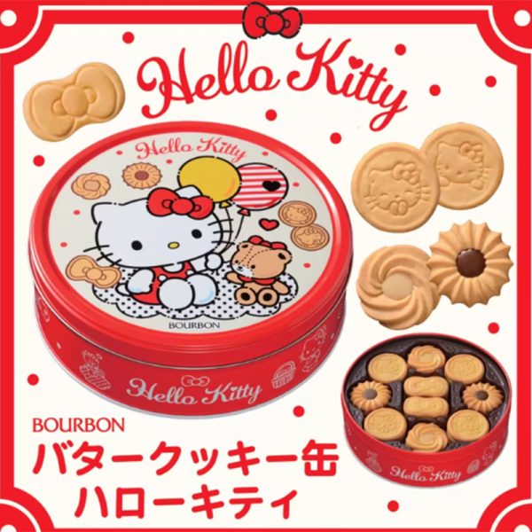 Bourbon Butter Cookies Series Cookie Tin Hello Kitty 60 pieces