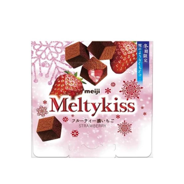 MEIJII Melting Kiss Series Fruit Chocolate Rich Strawberry Flavor 53g