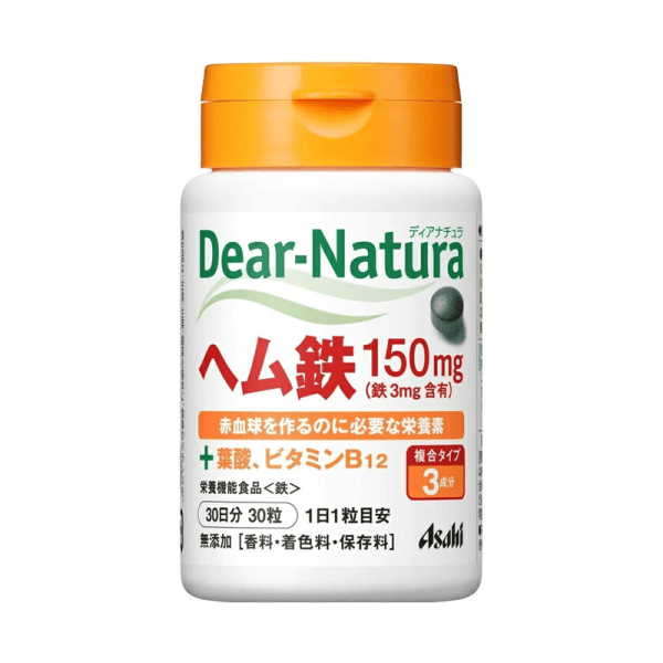 ASAHI Dear-Natura Heme Iron Supplement 60 Capsules