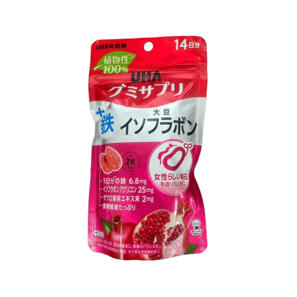 UHA Soy Isoflavone + Iron Gummy Supplement (14-Day Supply) 28 pcs