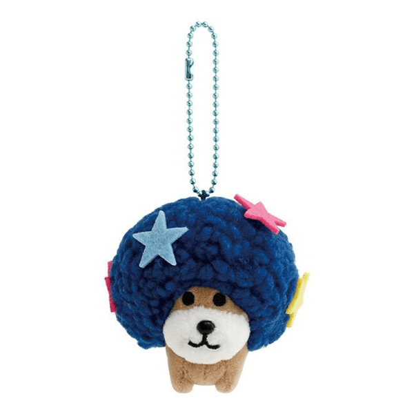 SAN-X Afro-haired Aurora Dog Plush Keychain
