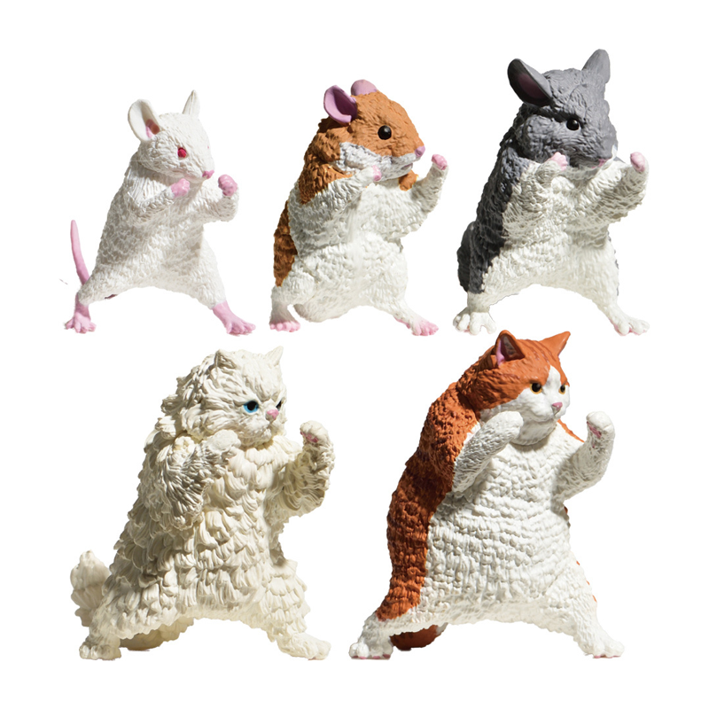 Yell World Figure NYAoooo!! 1 pc Cheerleading cat / Resting puppy / Fighting animal - immagine 4