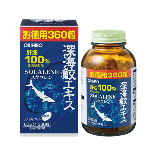 ORIHIRO Deep Sea Shark Extract Capsules (Shark Liver Oil) – 360 Capsules