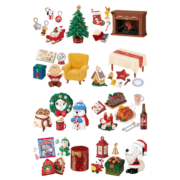 RE-MENT Snoopy “Christmas Night” Series Blind Box Mini Figure Random 1 of 8 Designs