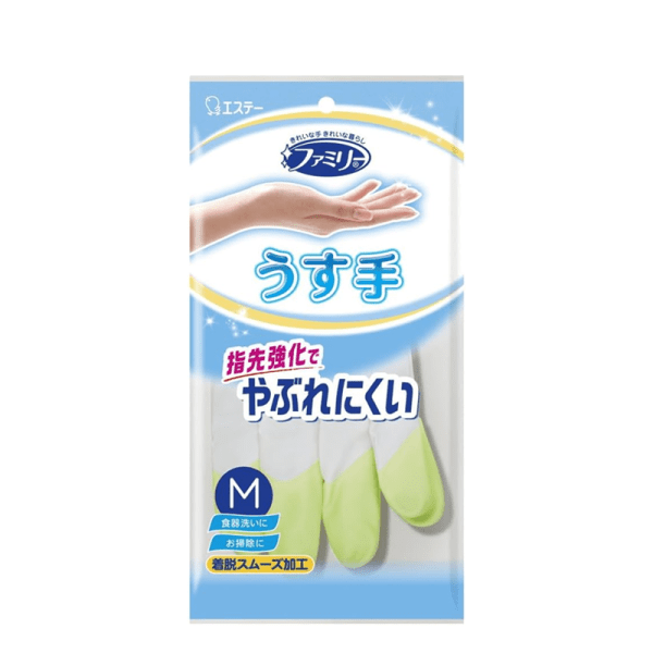 ST Little Chick Ai Shi Ting Thin Reinforced Resin Finger Gloves, Size M, Green