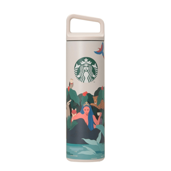 STARBUCKS Siren World Summer Limited Edition Stainless Steel Handheld Thermos Mug 591ml