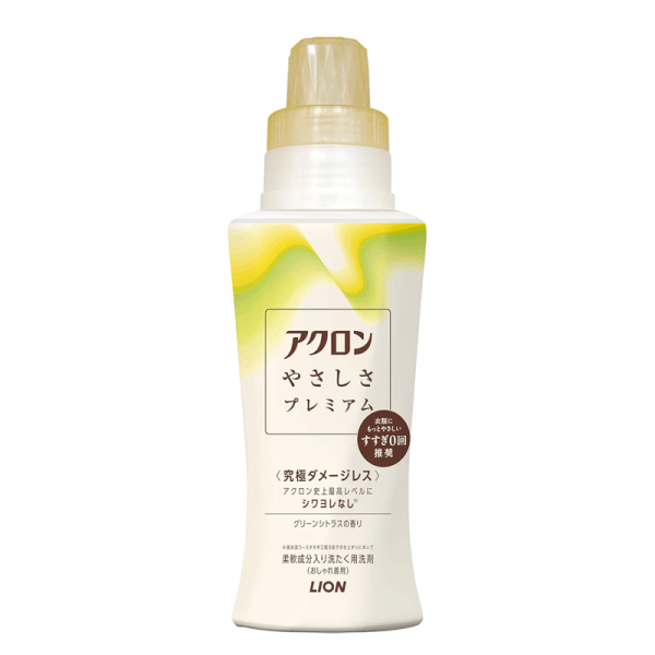 LION Gentle Premium Laundry Detergent Green Citrus Scent 420ml
