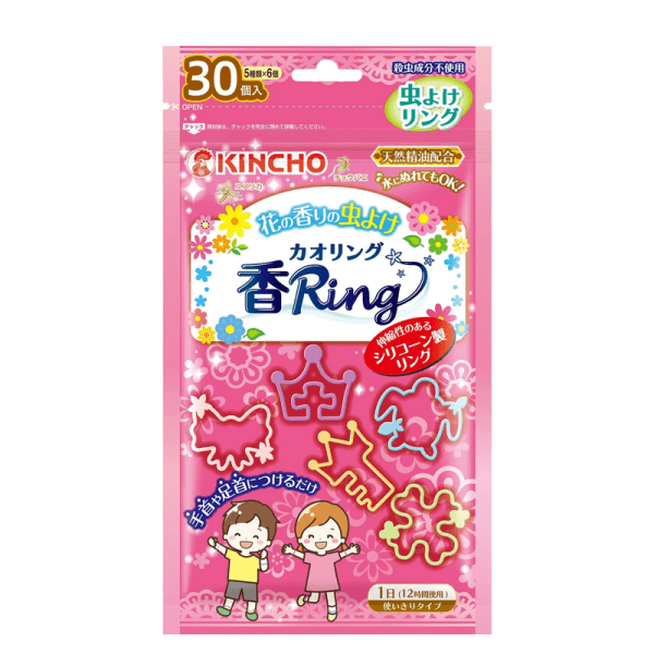 KINCHO Outdoor Mosquito Repellent Bracelet (30 pieces) – Floral/Fruit Scent