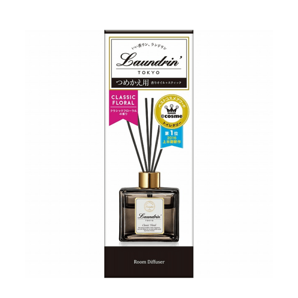 LAUNDRIN Room Diffuser, Classic Floral Scent, Refill Pack 80ml