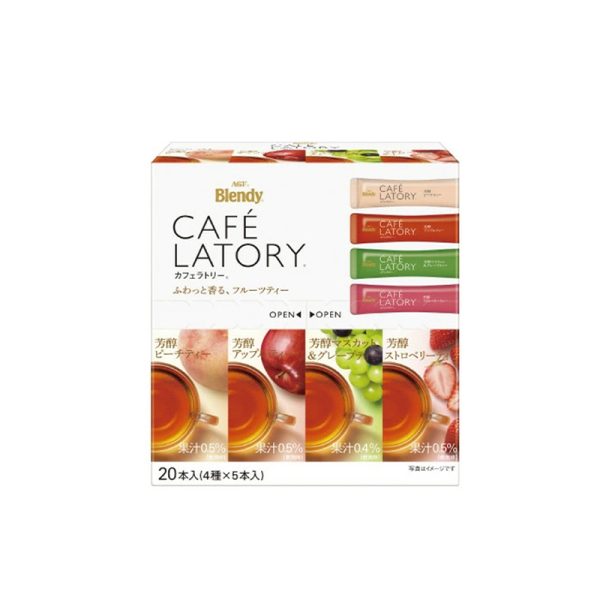 AGF  Cafe Latory  Assorted Stick Fruit Tea  4 Flavors 20 Sticks