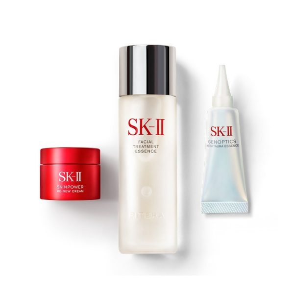 SK-II PITERA™ Classic Trial Set – Facial Treatment Essence 75ml + GenOptics Aura Essence 10ml + Skinpower Cream 15g