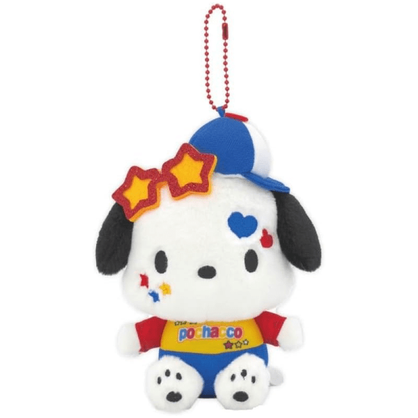 SANRIO Colorful Baseball Cap Y2K Plush Keychain – Multiple Styles Available