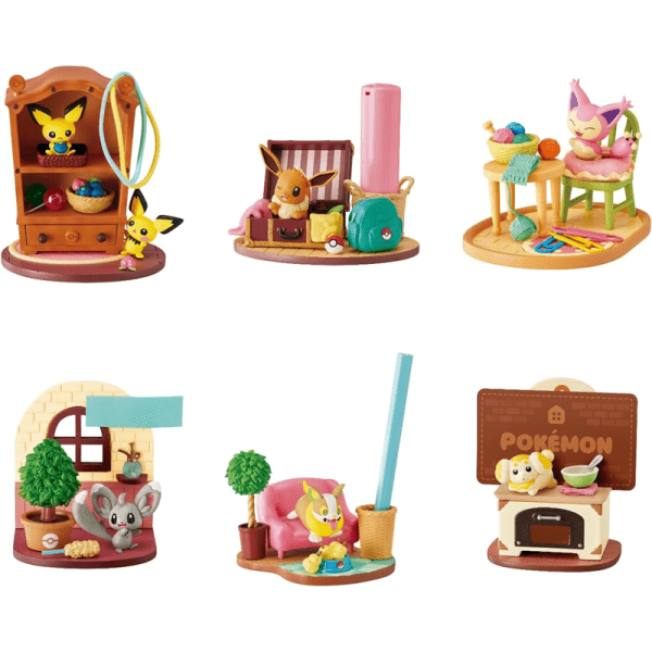 RE-MENT Pokémon Relaxing House Blind Box – One of six designs randomly selected.