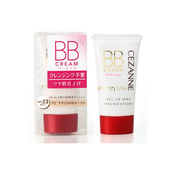 CEZANNE Pearl Glow BB Cream SPF23/PA++ P2 Natural Beige 32g