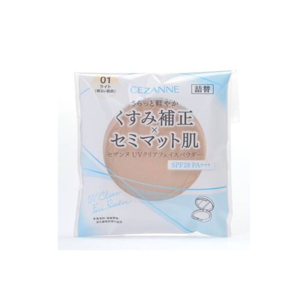 CEZANNE UV Clear Face Powder Refill SPF28/PA+++ 01 Bright 10g