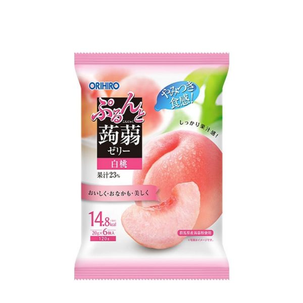ORIHIRO Purunto Konjac Jelly (White Peach Flavor) 20 g x 6 pcs