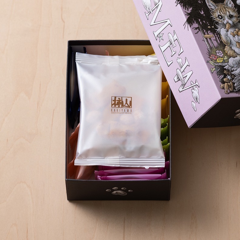 Akasaka Kakiyama Savory Rice Crackers Blue / Pink Cat Gift Box Multiple Options Available - Görsel 5