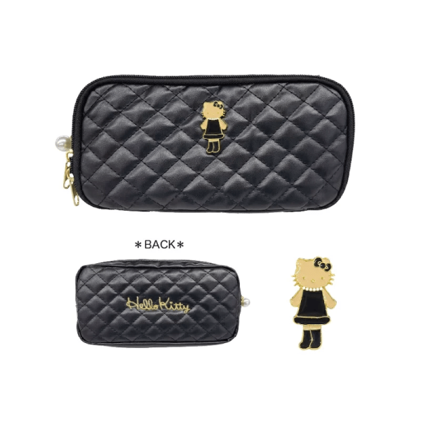 SANRIO Hello Kitty Long Legs Series Makeup Bag (Black/Pink)