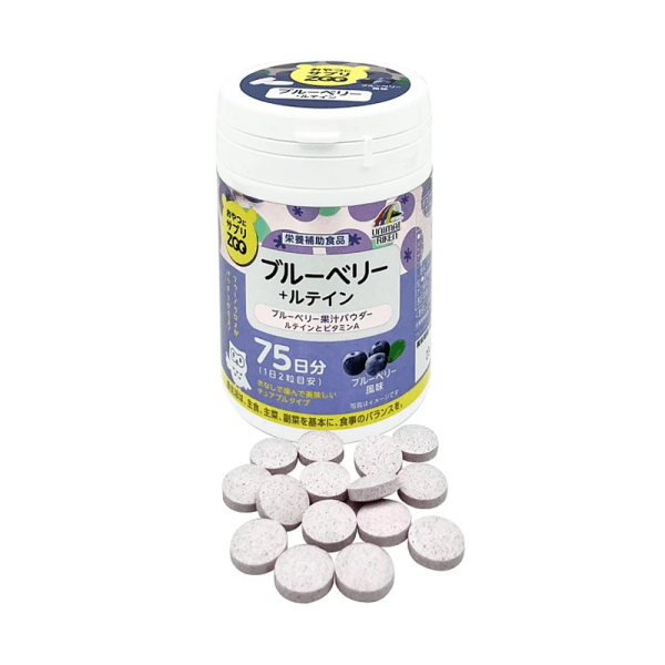 UNIMAT RIKEN Blueberry Extract Lutein Chewable Tablets 150 tablets