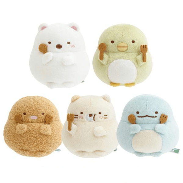 SAN-X Sumikko Gurashi Tanuki’s Round Restaurant Palm-Sized Plush (Random 1 of 15)