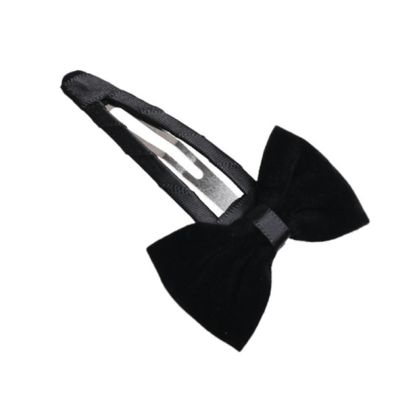 LUPIS Velvet Bow Hair Clip, Black Bow, v2905