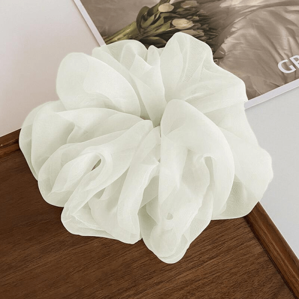 LUPIS Chiffon Hair Tie, Ivory