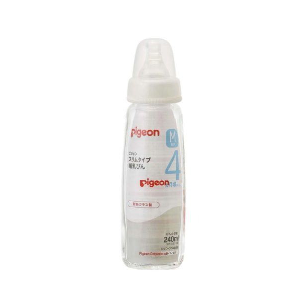 PIGEON Heat Resistant Nursing Bottle with Nipple 120ml 200ml 240ml