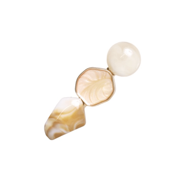 LUPIS Marble Pattern Hair Clip v1991 Brown/Beige