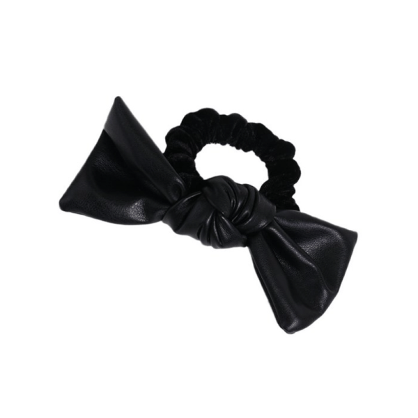 LUPIS Leather Bow Hair Tie v1263 Black/Brown