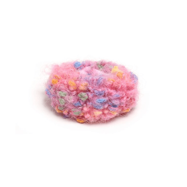 LUPIS Energetic Knitted Hair Tie, Pink, V2855, 5cm