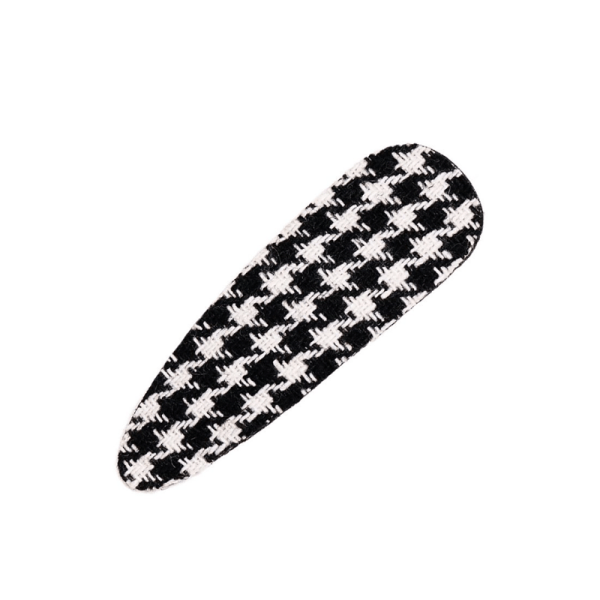 LUPIS Houndstooth Tweed Hair Clip, Black, v1581