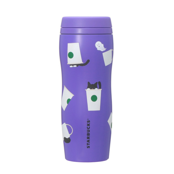 STARBUCKS Curved Stainless Steel Cat Water Bottle 355ml