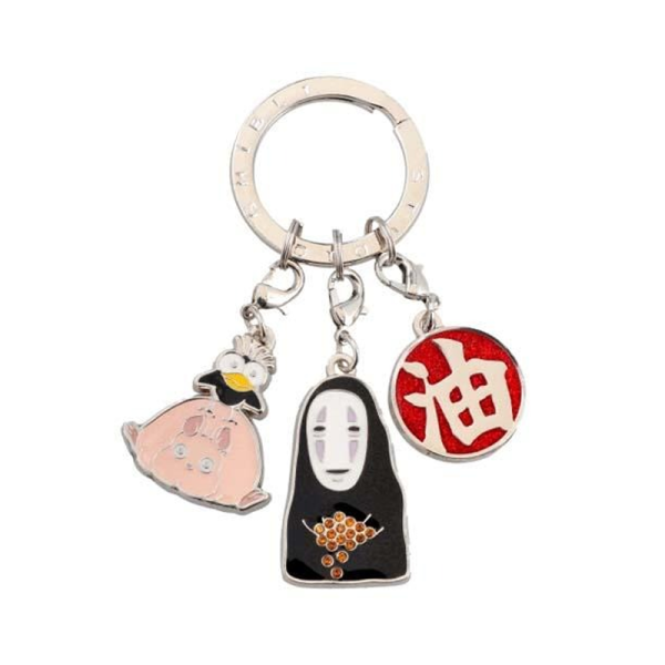 Hayao Miyazaki Spirited Away series No-Face Metal Keychain Pendant