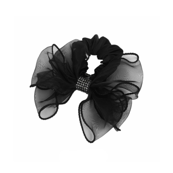 LUPIS Organza Ribbon Hair Tie, Black, V2098